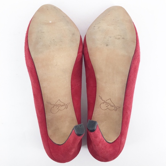 SAM EDELMAN Yasmine Red Suede Pumps Size 5.5 - Picture 7 of 7